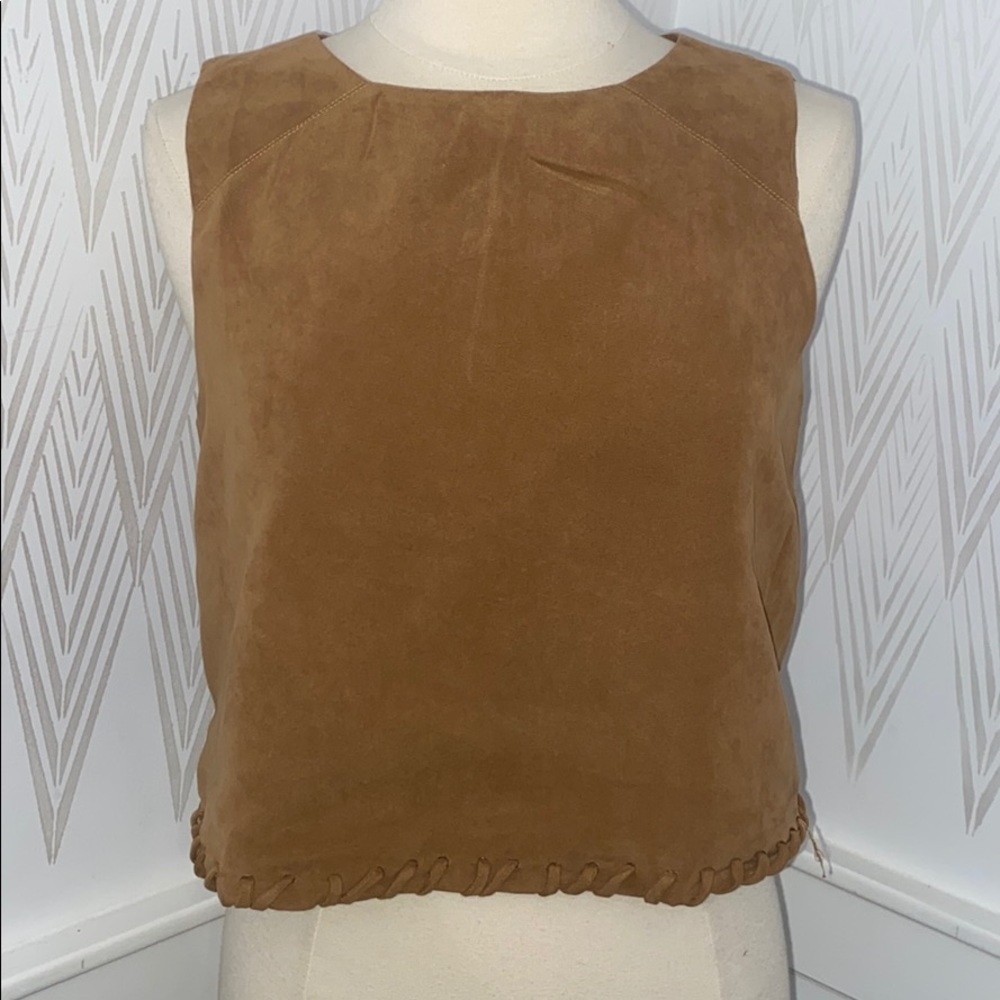Suede shirt vest